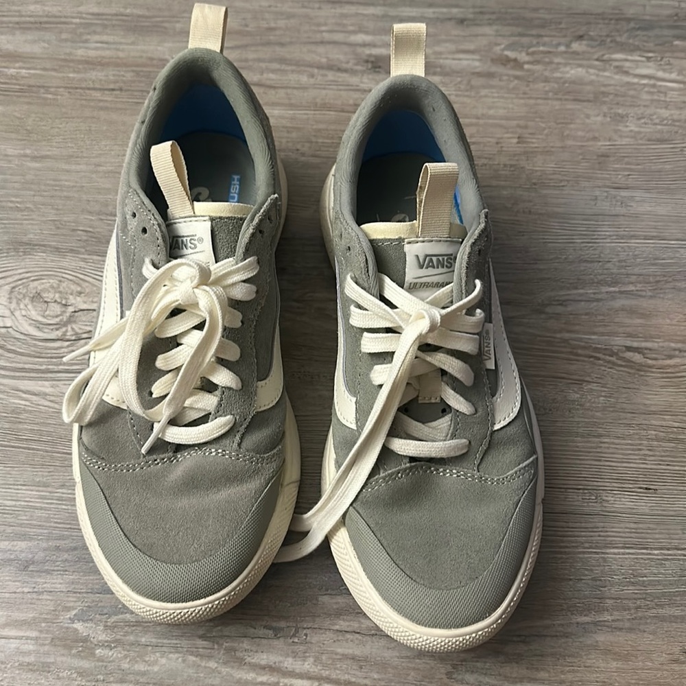 Green suede vans size women’s 8